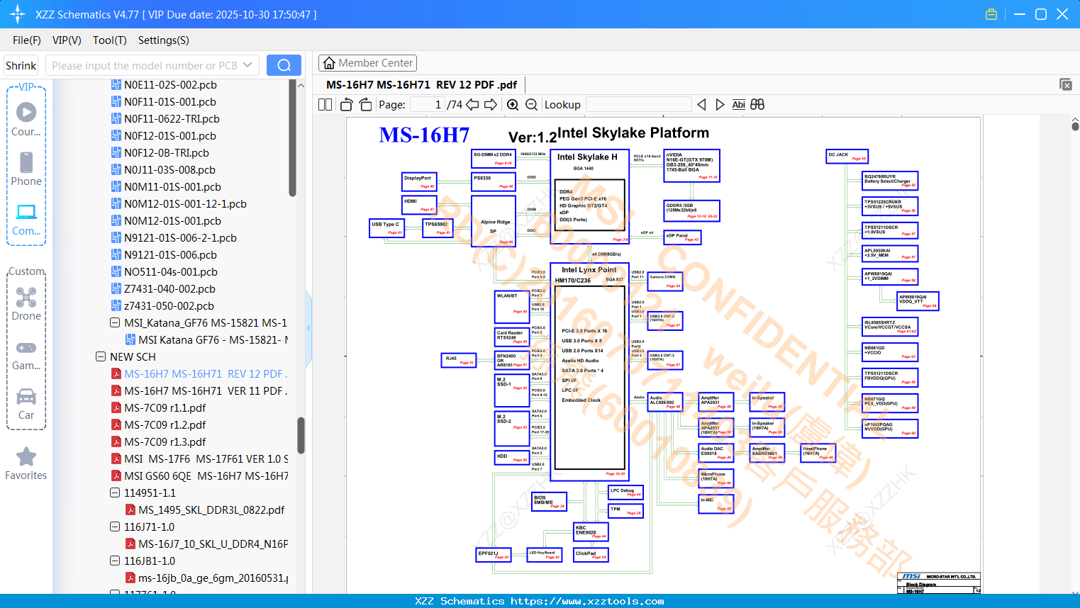 Laptop MSI MS-16H7 MS-16H71 REV 12 PDF